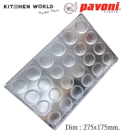 พิมพ์อบขนมโพลีคาร์บอเนตครึ่งวงกลม PAVONI CT0759-5046 จำนวน 24 ช่อง_6